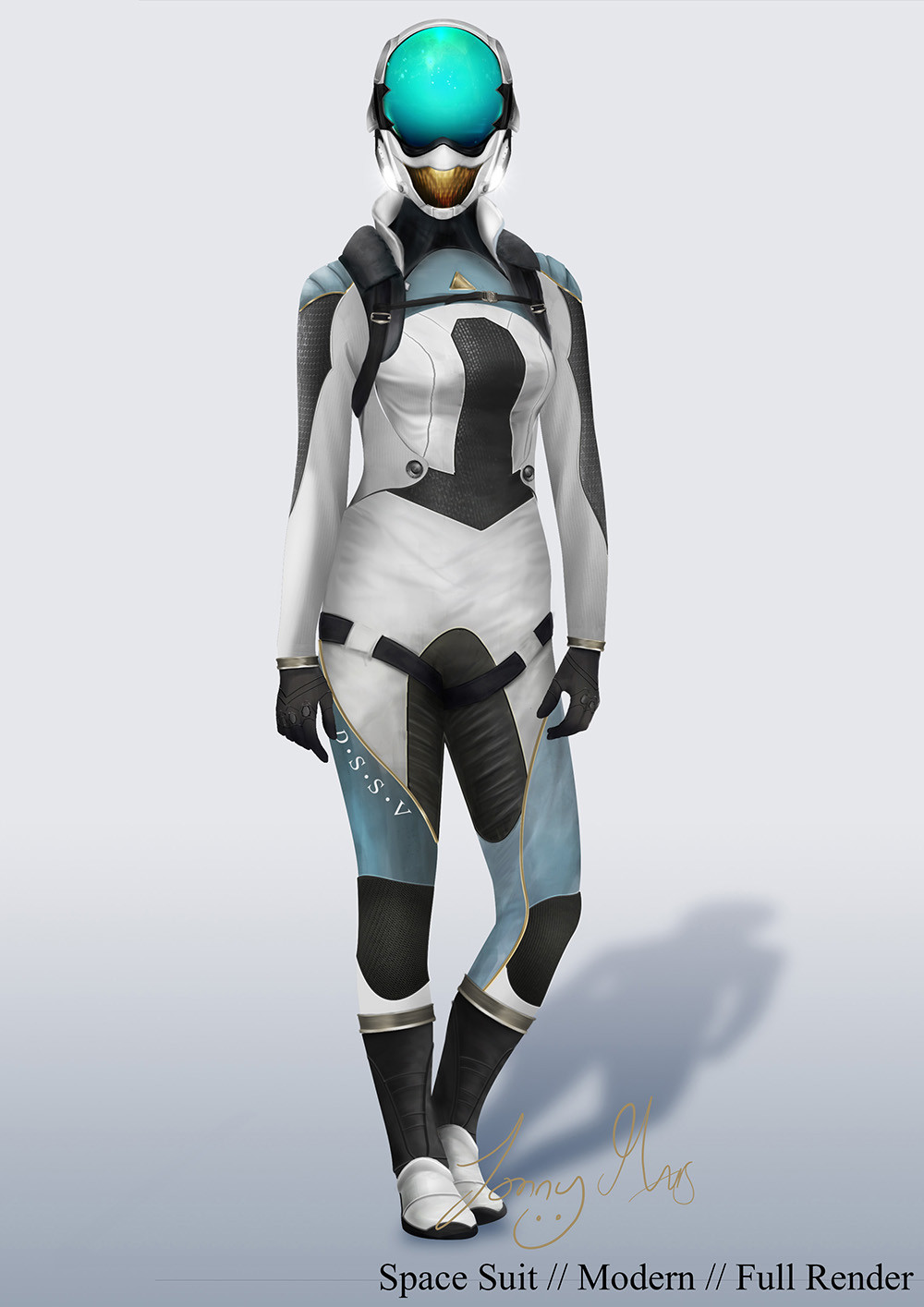 3D Model: Space Suit Strizh with SK-1 Helmet Rigged for Cinema 4D #91028035