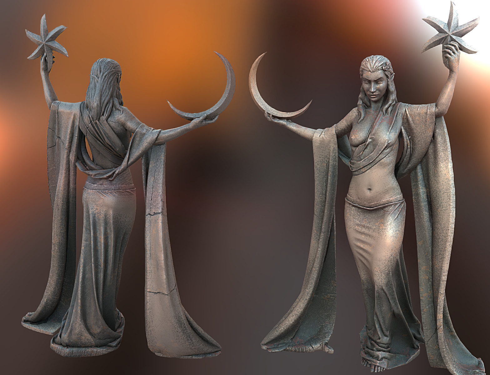 Azura statue created for the Skywind Mod for Skyrim. 