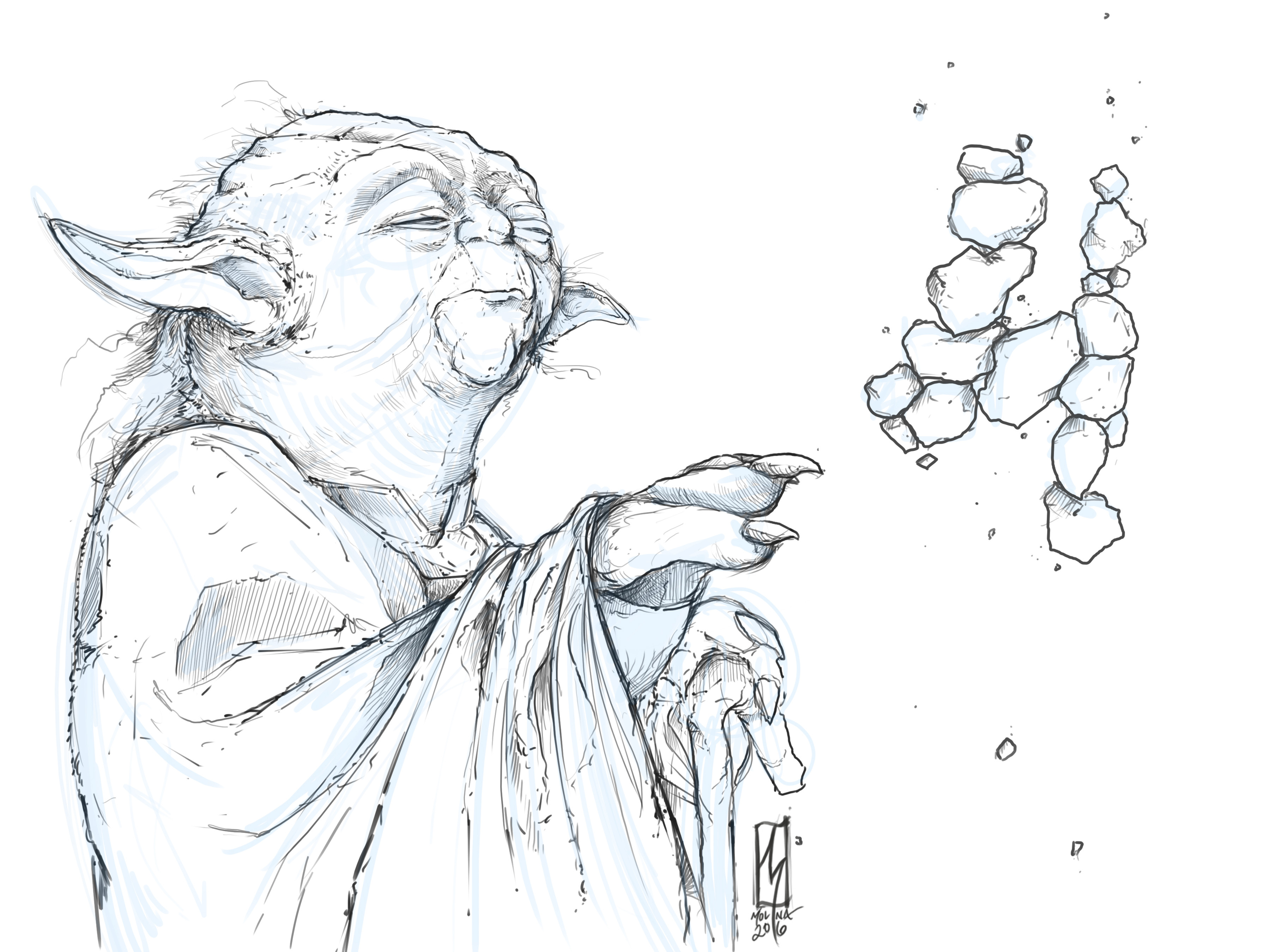 Yoda Constructing Sketch 2