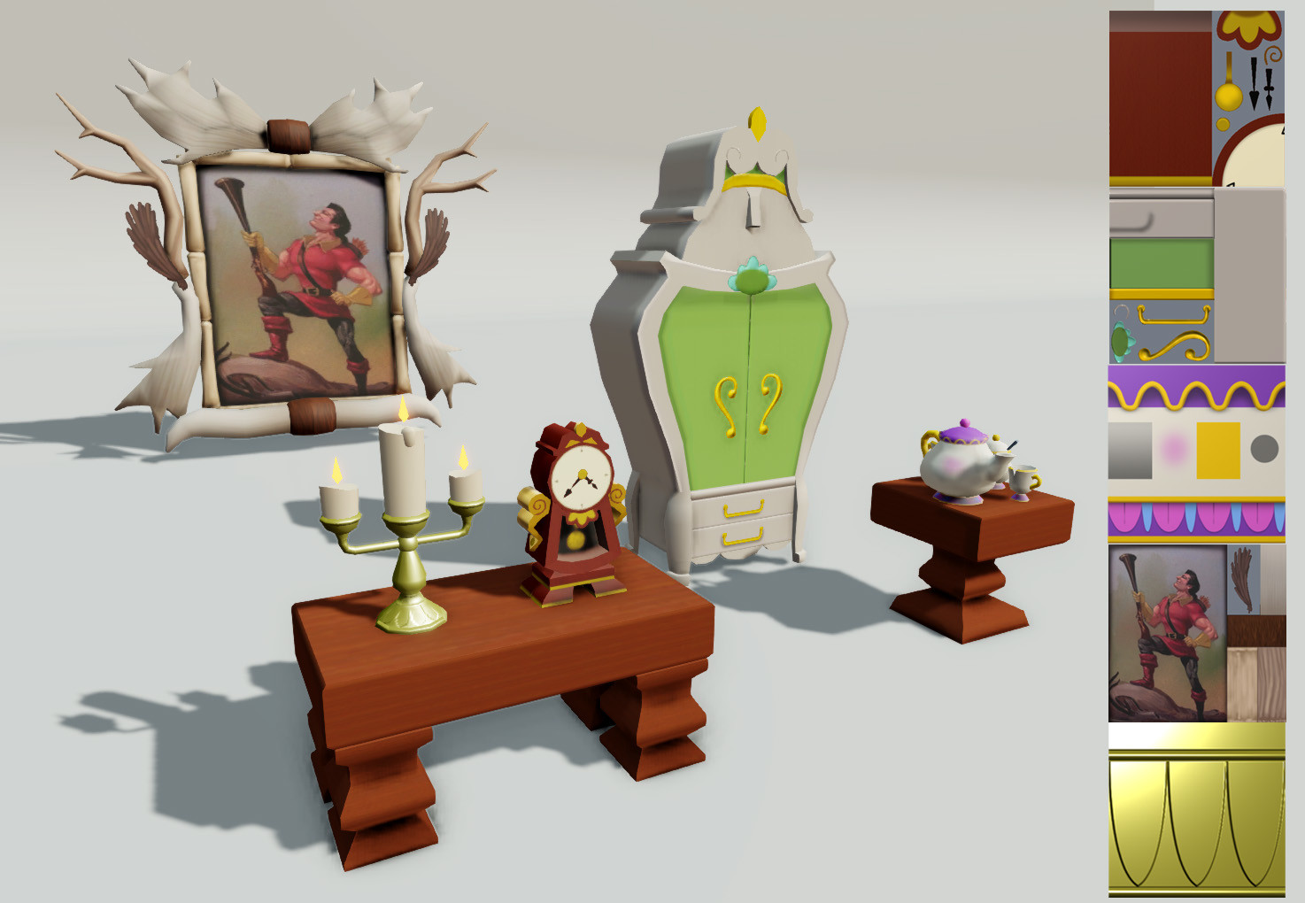 Artstation Beauty And The Beast Furniture For Disney Infinity