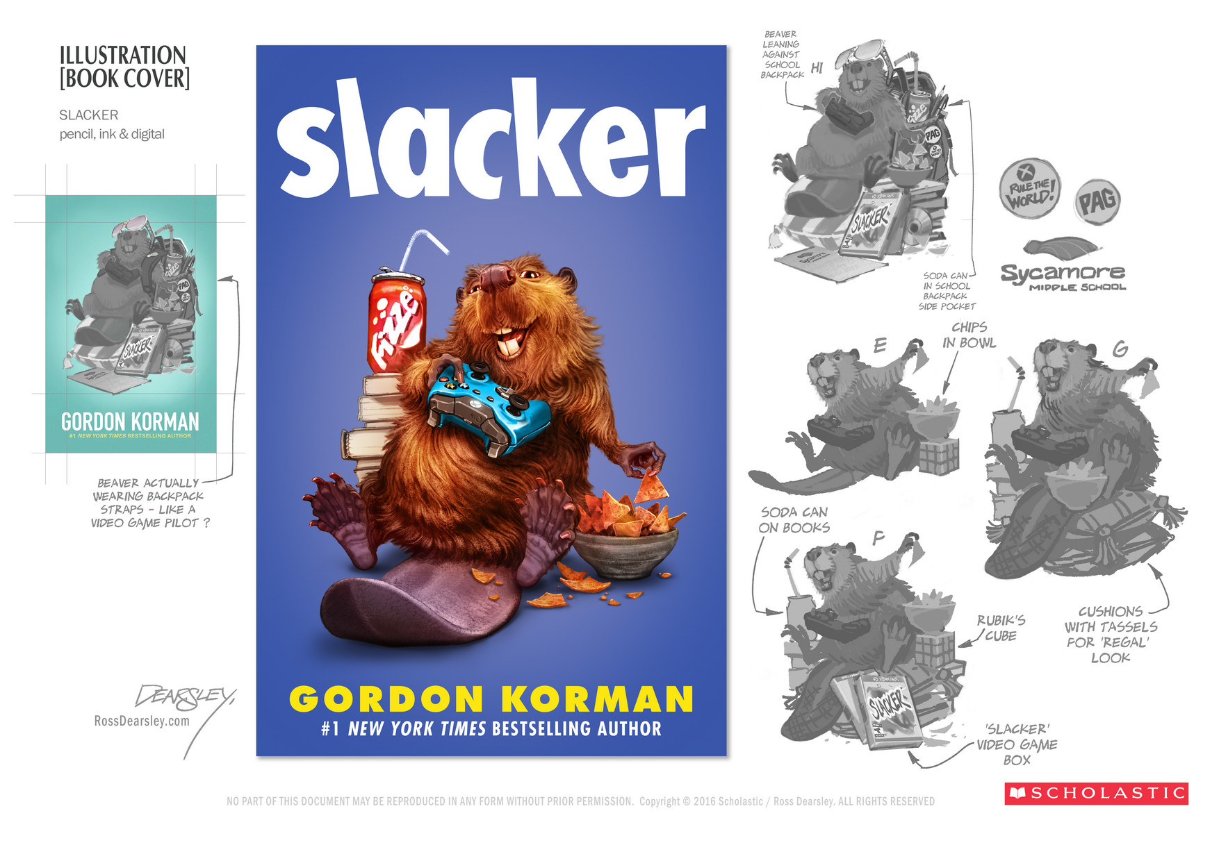 Artstation Slacker Book Cover Illustration Ross Dearsley