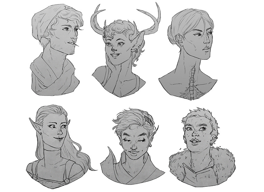Headshot drawing outlet