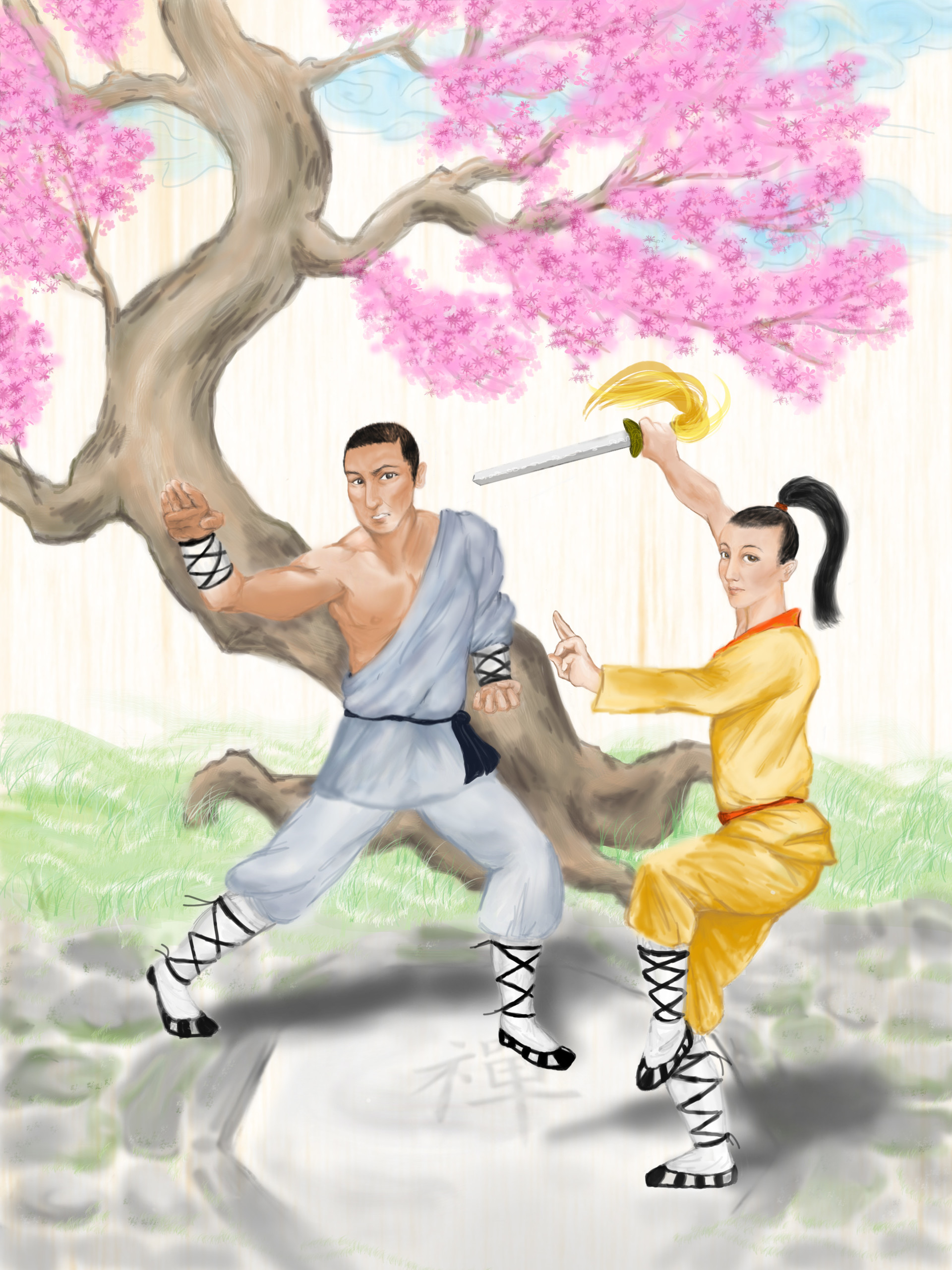 Artstation Choice Of Kung Fu Cover Painting Sandy Jacobs Tolle
