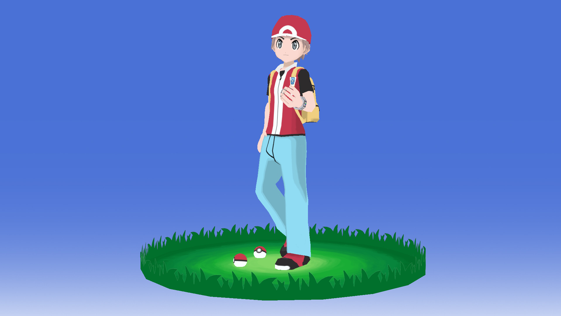Pokemon Red render , Pokemon Trainer Red Dark transparent