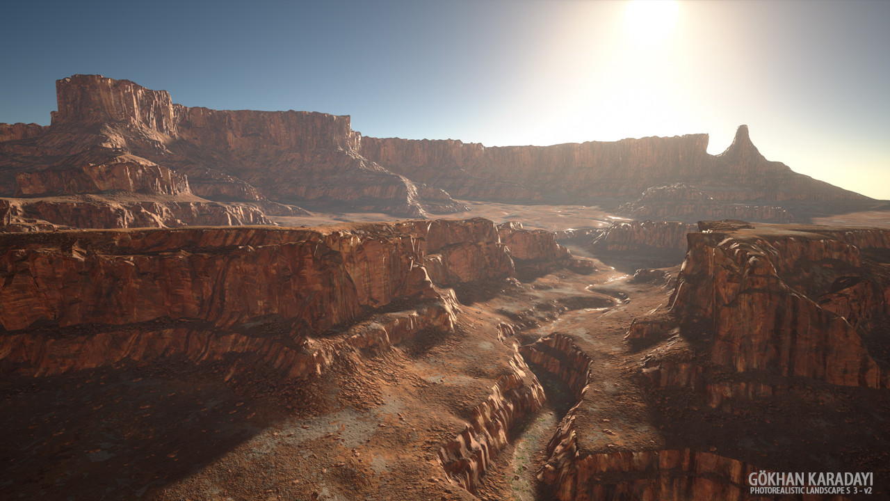 Artstation Photorealistic Landscapes Pack 2 V2 Canyon A
