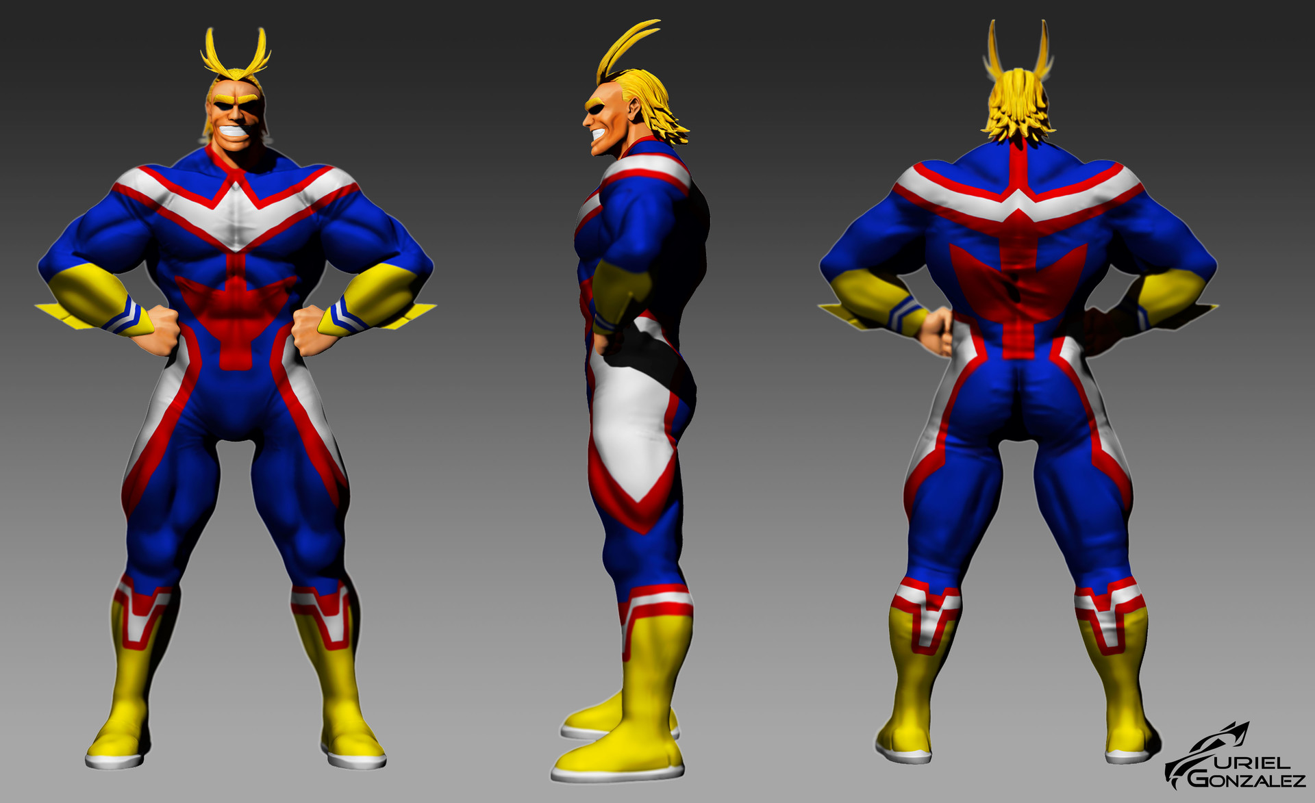 Artstation All Might Uriel Gonzalez