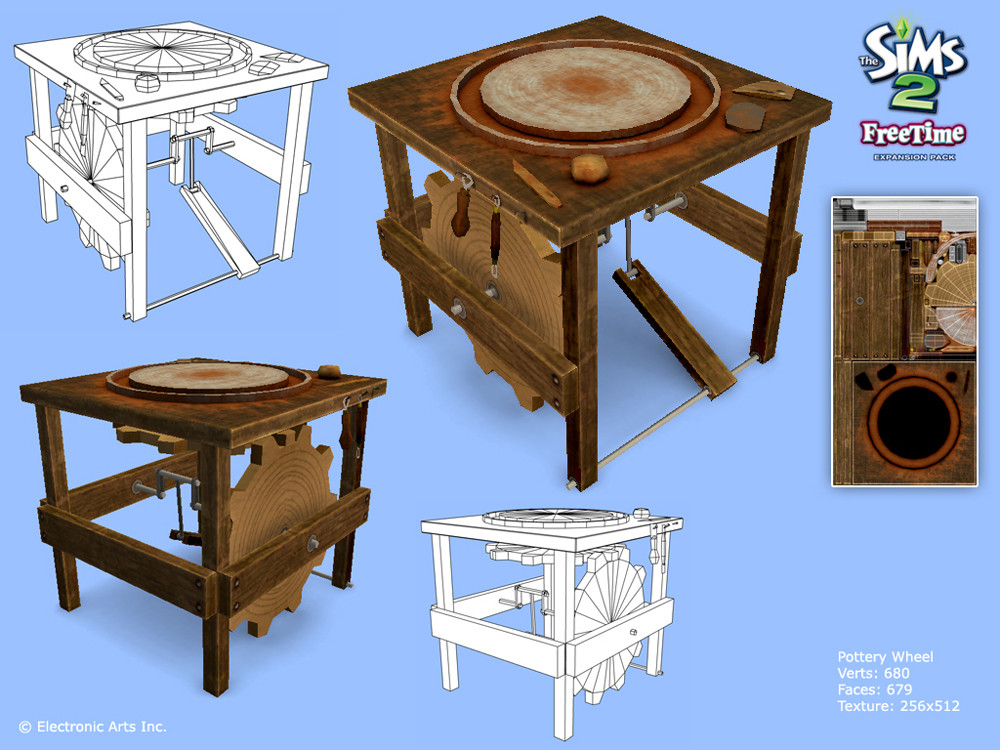 Games - The Sims 2 Free Time 1, GAMES_24213. 3D stl model for CNC