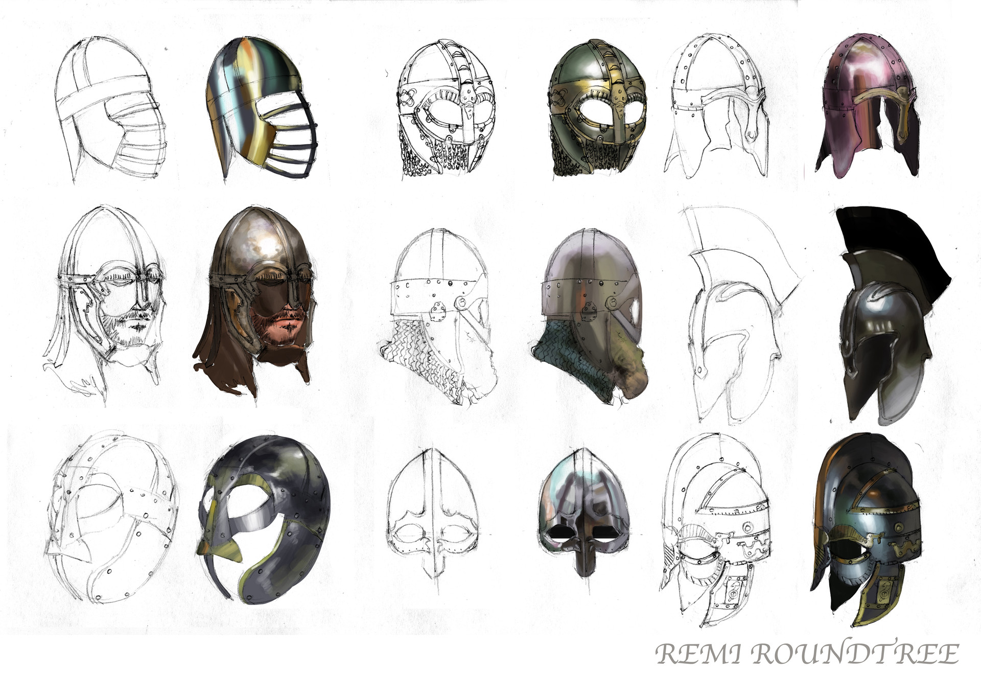 ArtStation Helmet Studies