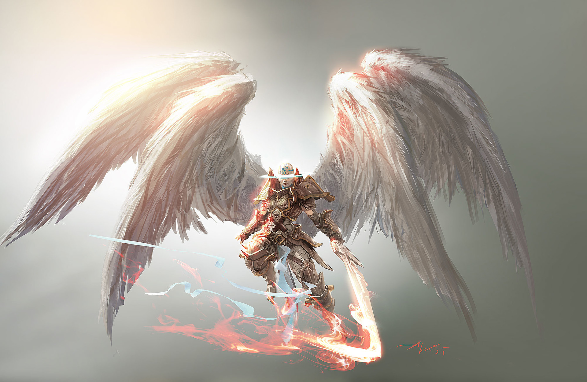 ArtStation - Angel concept art for Magic: The Gathering / Battle for
