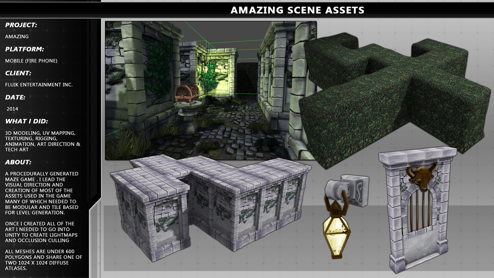 Modular set piece examples