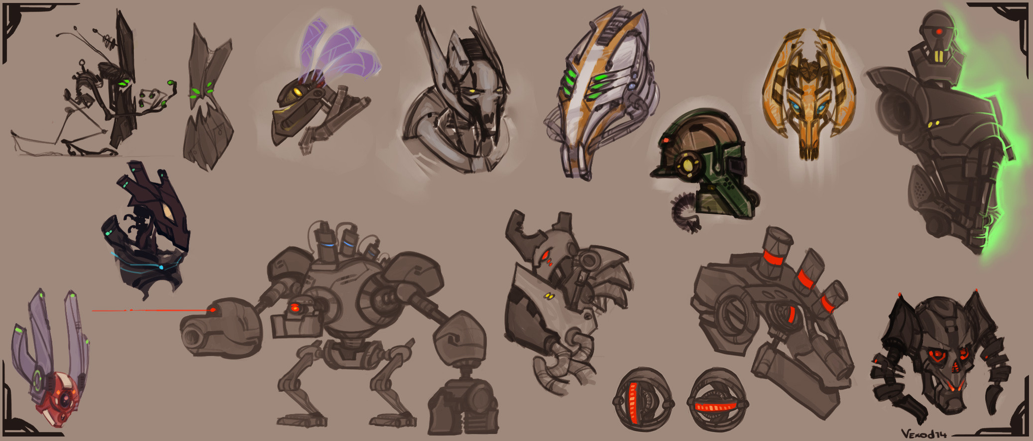 Some roughs I made to train a little into mecha designs =)
