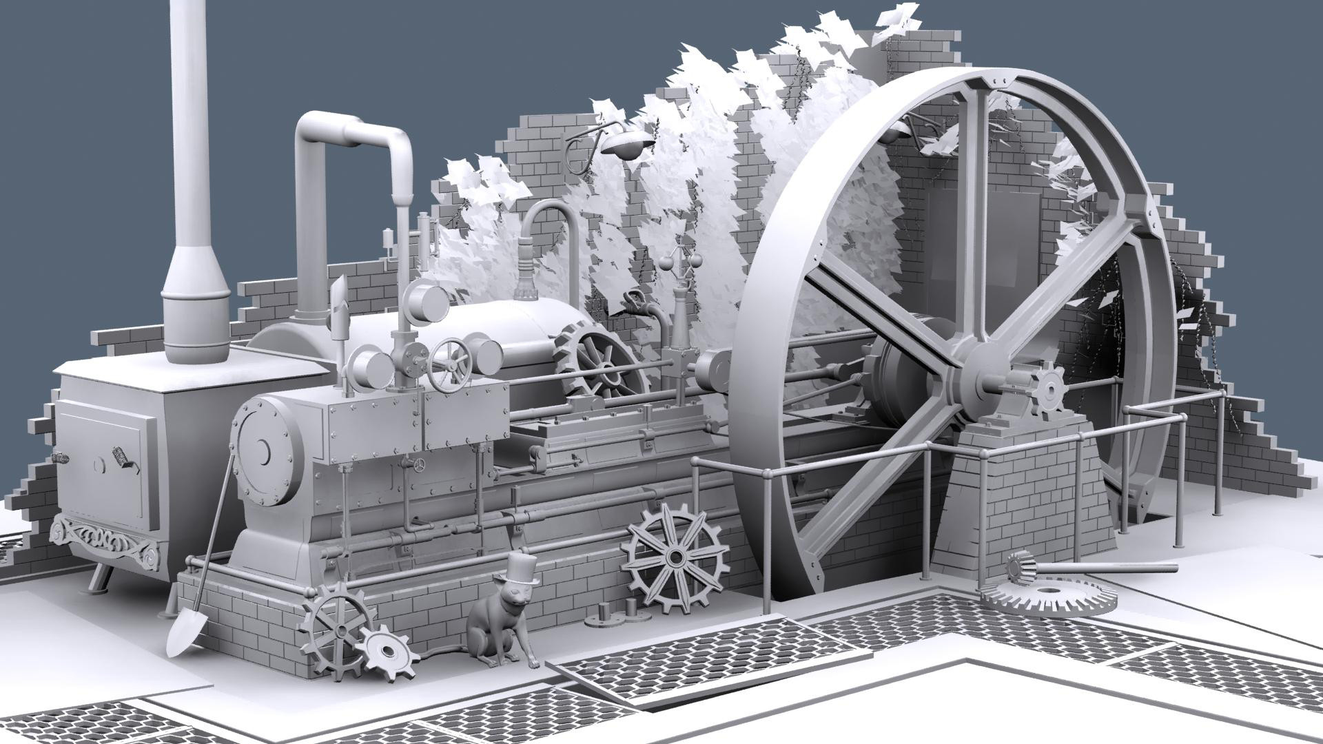 I Heart Tech Art 1880 #39 s Stationary Steam Engine