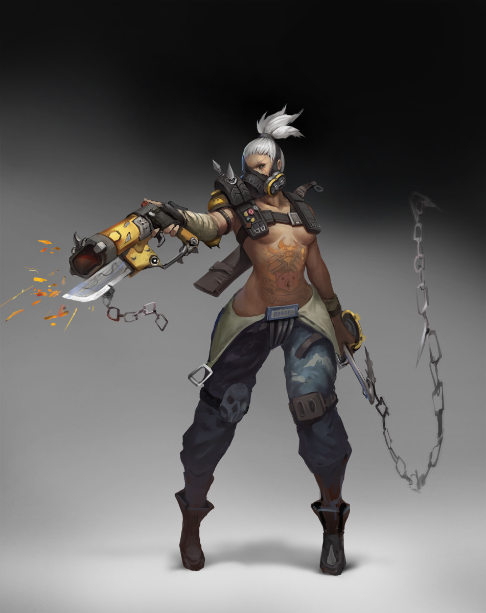 What Does Roadhog Look Like Artstation Draftii Unfinished Overwatch Roadhog Female Version Anima 08 artstation