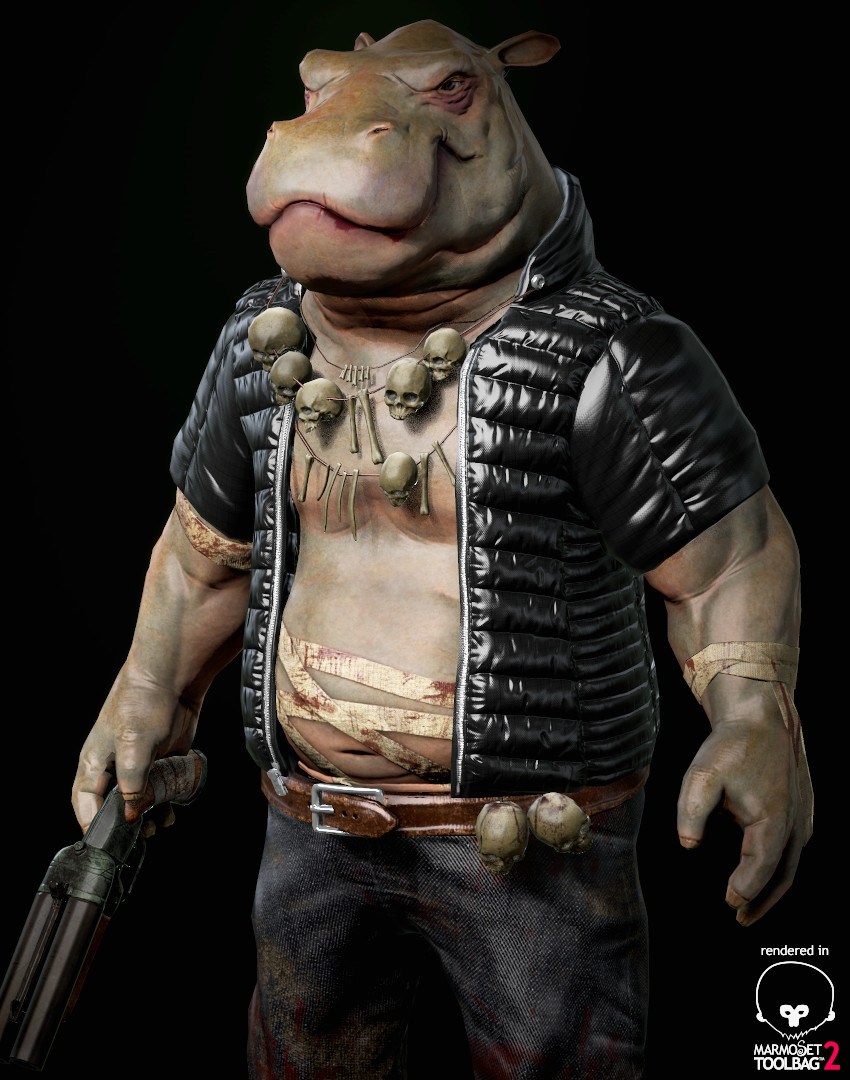 ArtStation Hippo game res