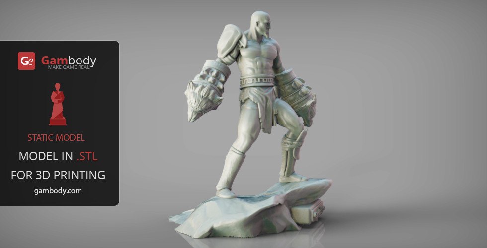Artstation God Of War Kratos 3d Model Static Figure Gambody