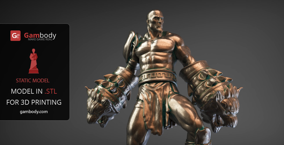 Artstation God Of War Kratos 3d Model Static Figure Gambody