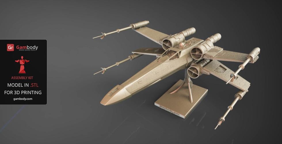 Artstation X Wing Starfighter 3d Printer Files Assembly Model