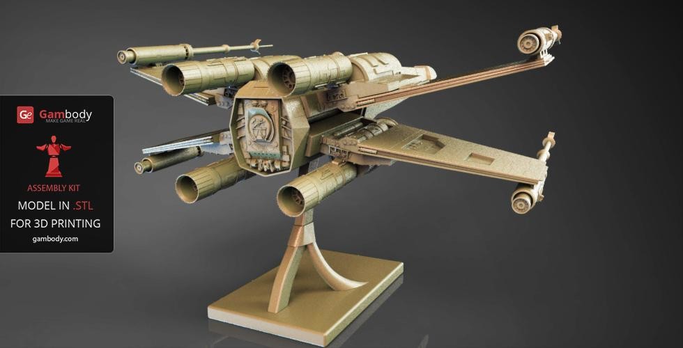 Artstation X Wing Starfighter 3d Printer Files Assembly Model