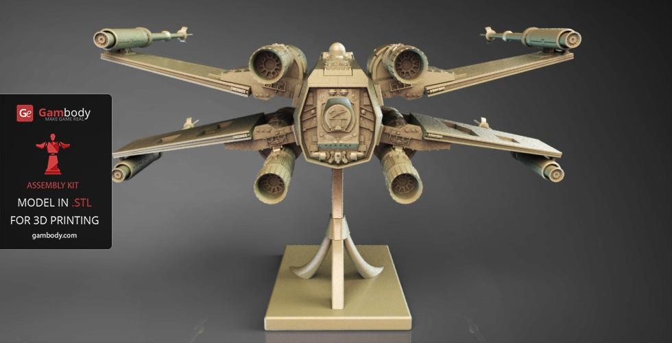 Artstation X Wing Starfighter 3d Printer Files Assembly Model