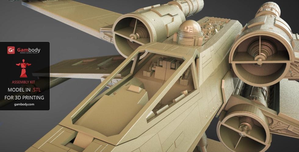 Artstation X Wing Starfighter 3d Printer Files Assembly Model Gambody 3ddesigns