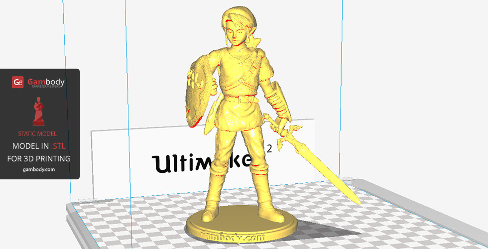Artstation Link Game Figurine For 3d Printing Static Model