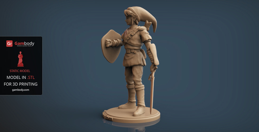 Artstation Link Game Figurine For 3d Printing Static Model