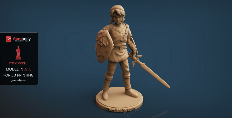 Artstation Link Game Figurine For 3d Printing Static Model