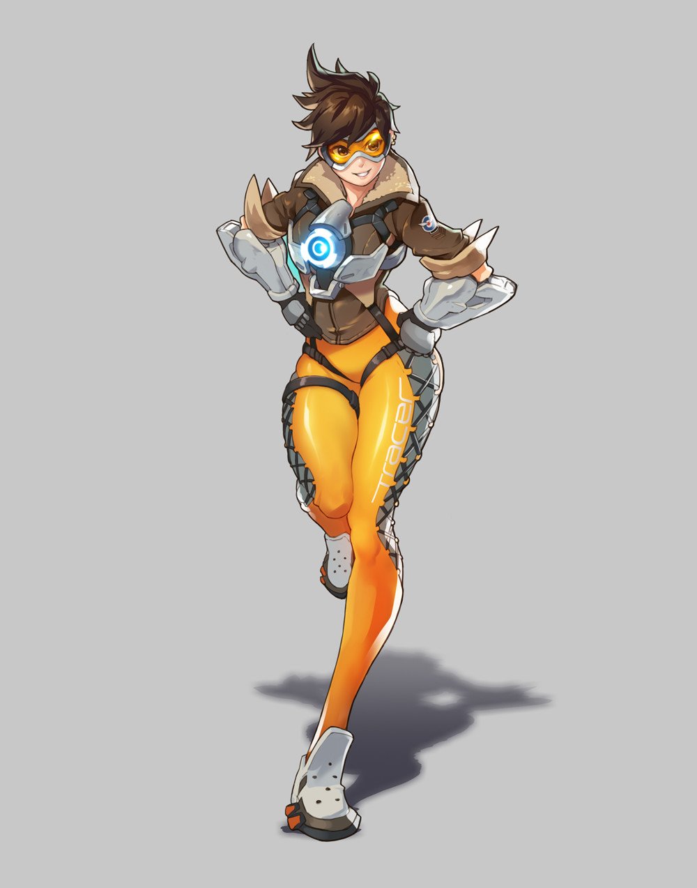 video game characters, Overwatch, Tracer (Overwatch), drawing, fan art