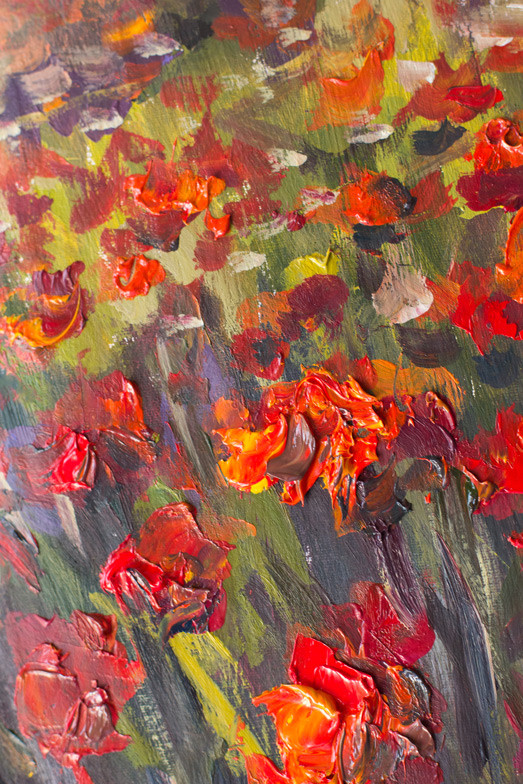 Valery Rybakow Field Of Red Poppies At Sunset In Valley Of