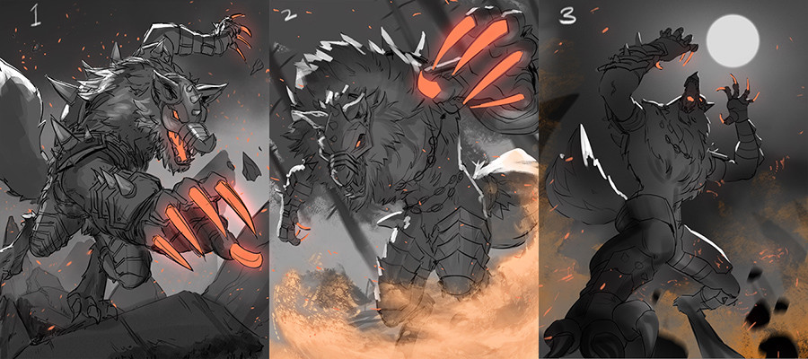 Artstation Smite Fenrir Iron Maw Chris Bjors