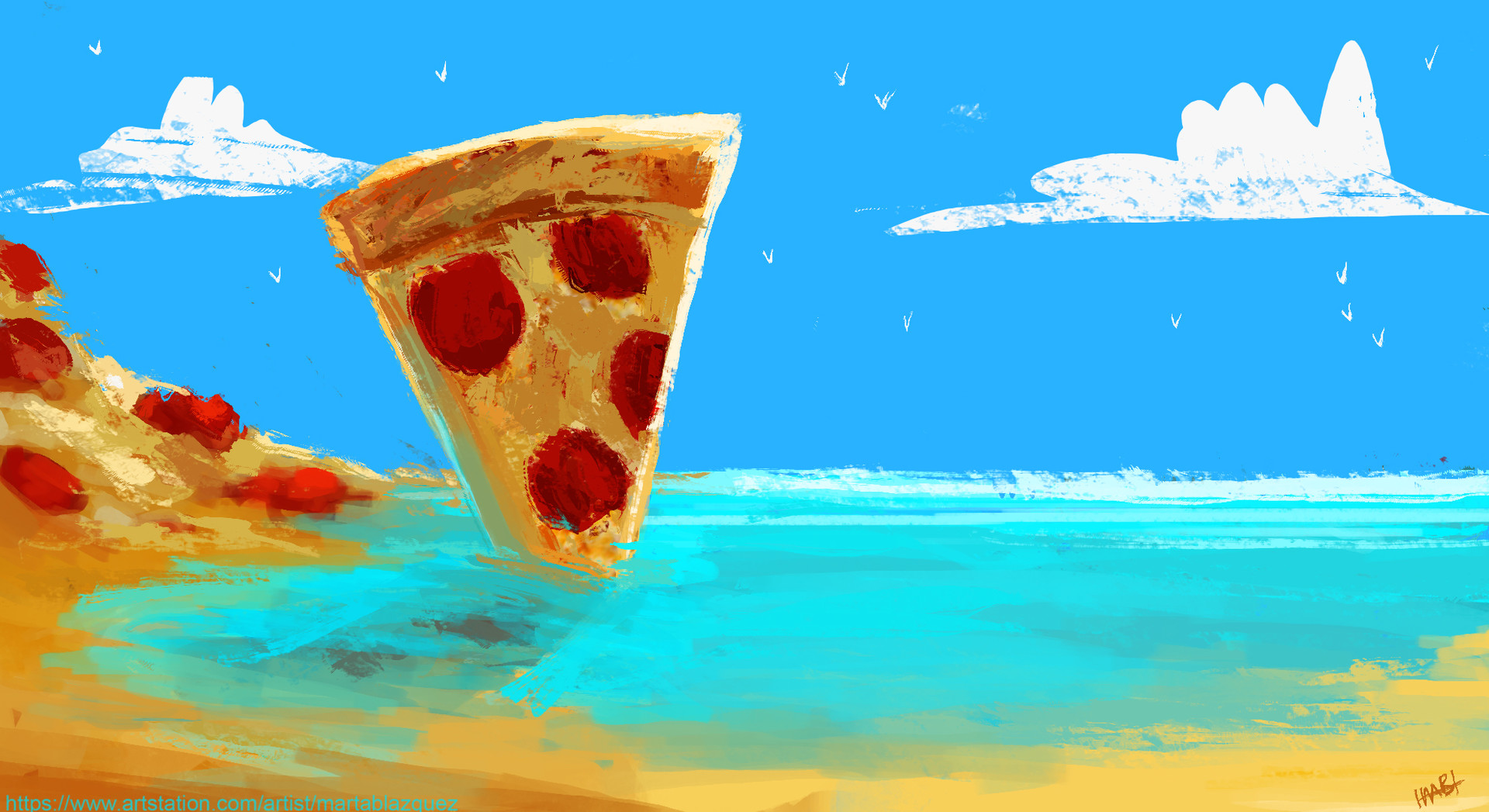 Marta Blazquez Pizza beach