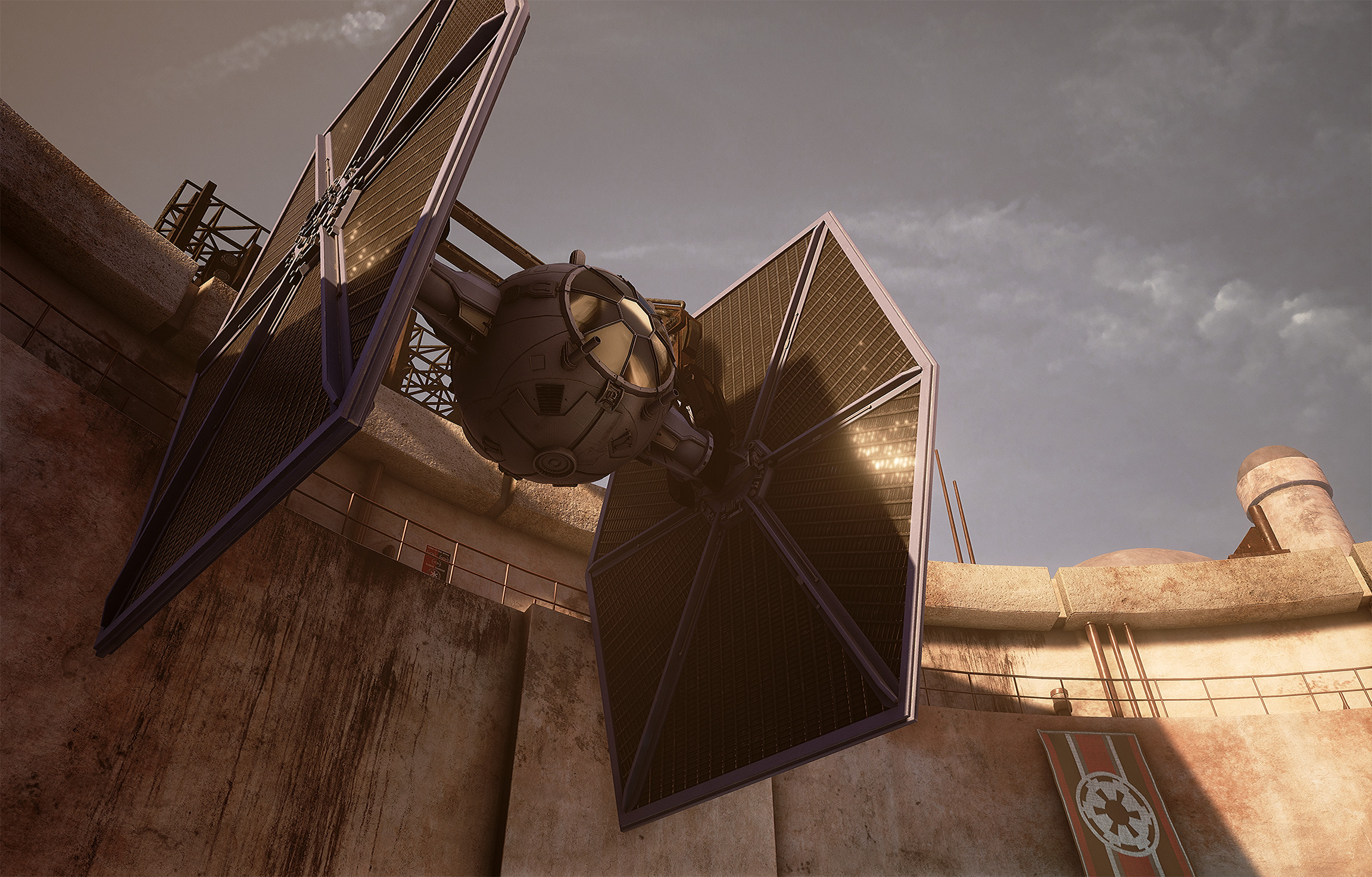 Tie Fighter: model, textures, shader
Tie Clamp: textures, shader