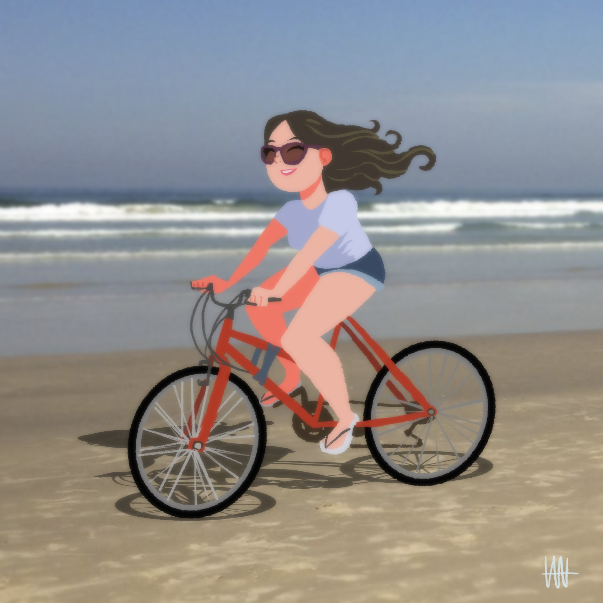riding my bicycle