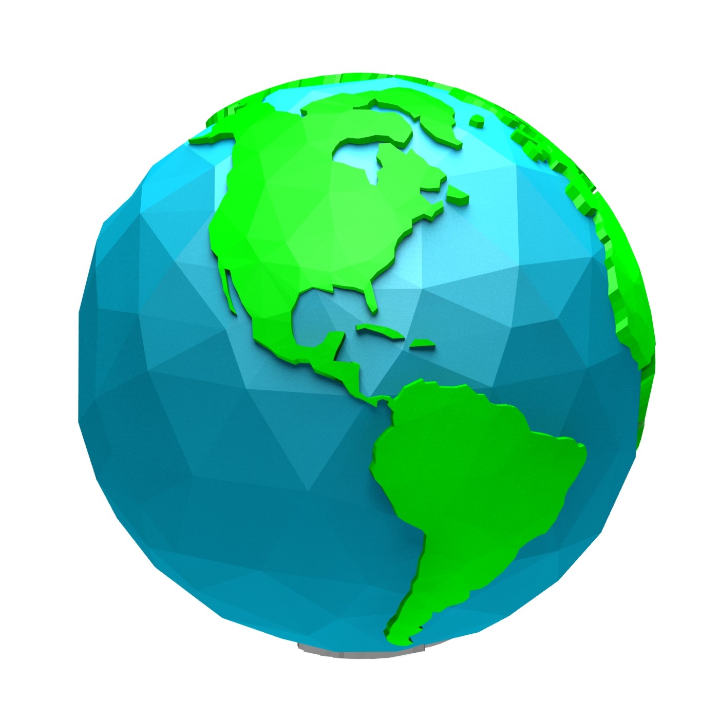 ArtStation - Cartoon lowpoly Earth
