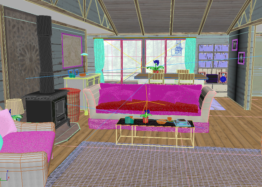 Charlie Clark Log Cabin Interior