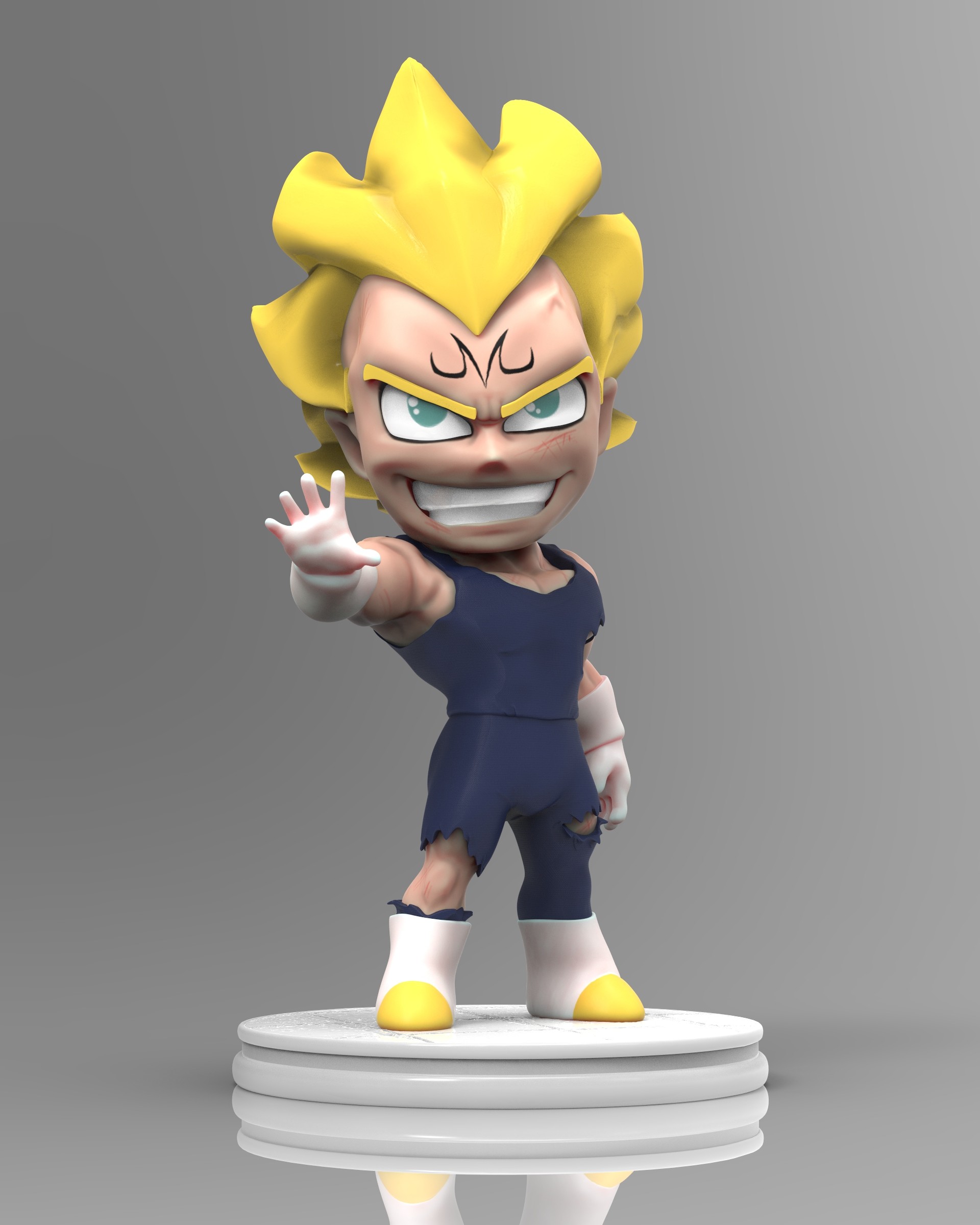 Artstation Chibi Majin Vegeta Stivens Trujillo Sanchez