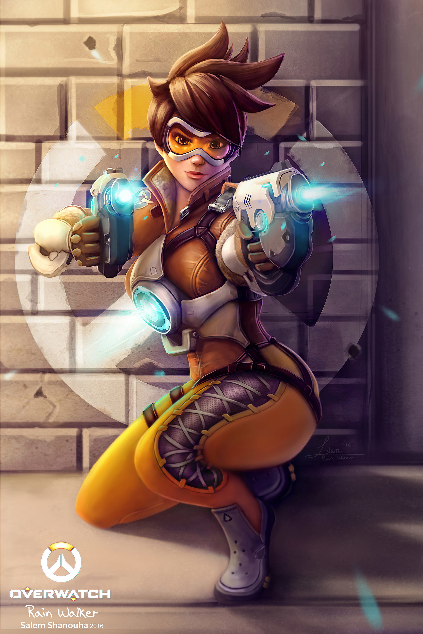Artstation Tracer Overwatch Video Game Fan Art Salem