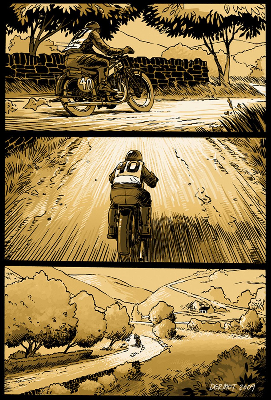 A page from my graphic story for Flight called "TT Challenge"
