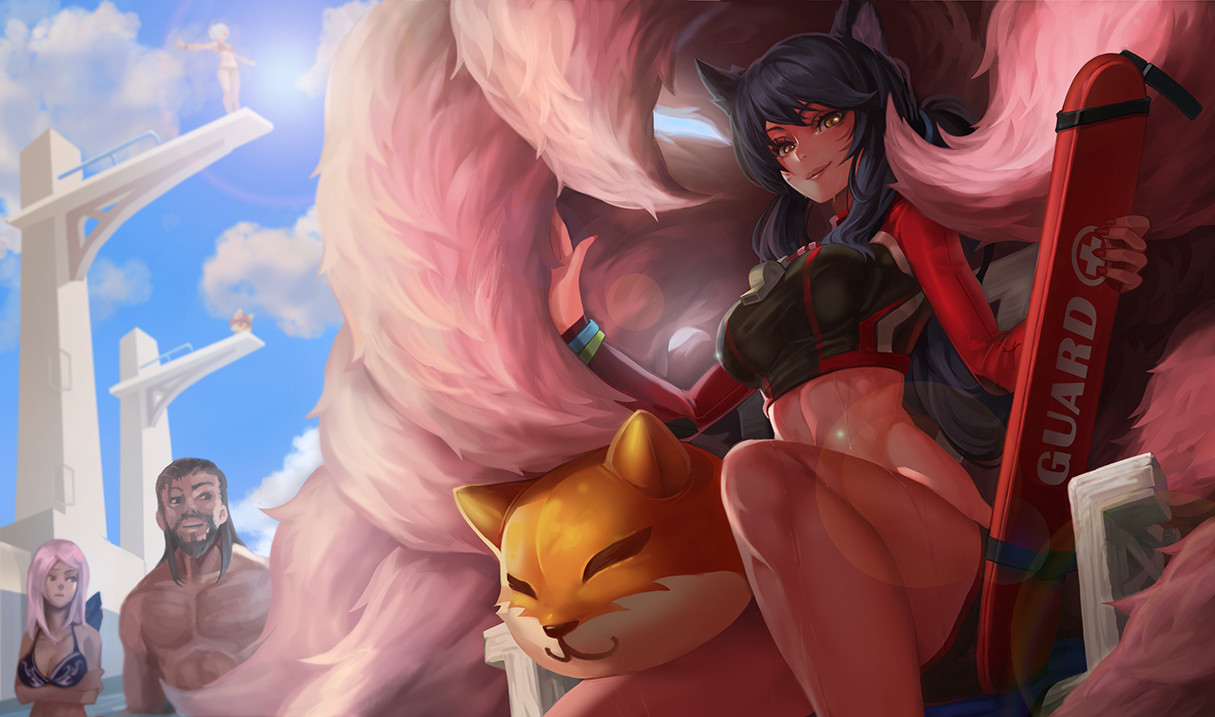 ArtStation - pool party ahri 2016
