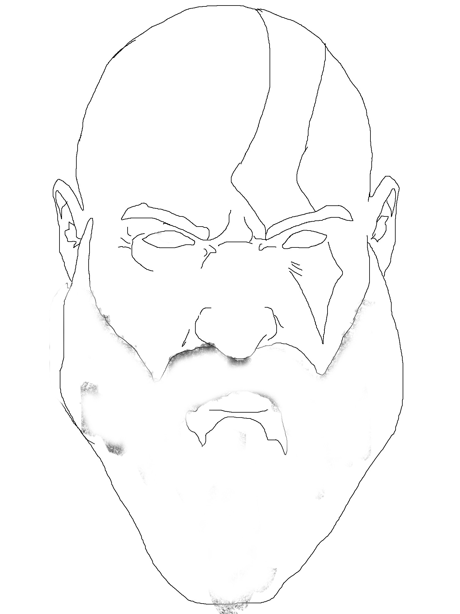 God Of War Drawing Face