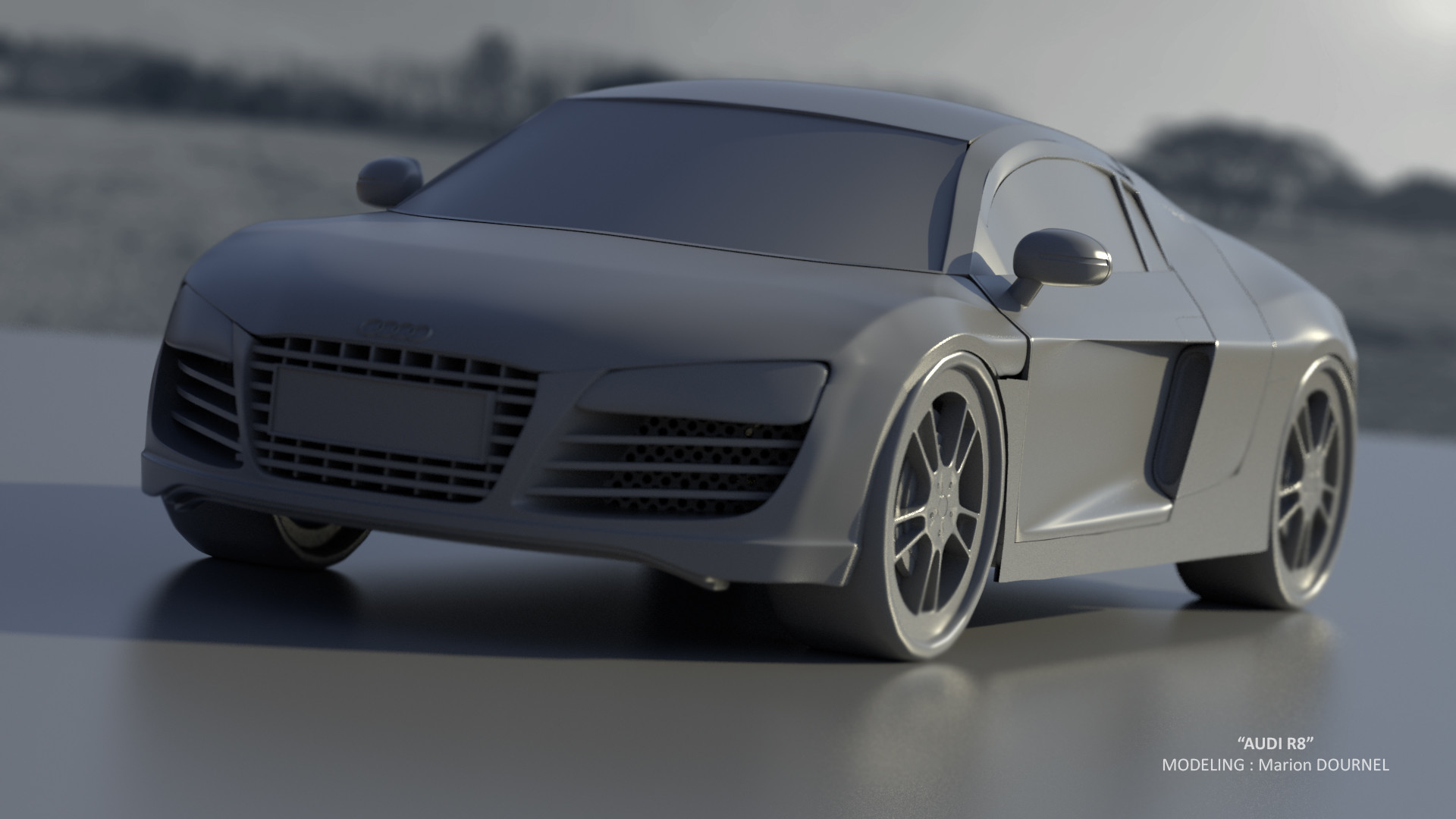 Artstation Audi R8 3d Model Marion Dournel