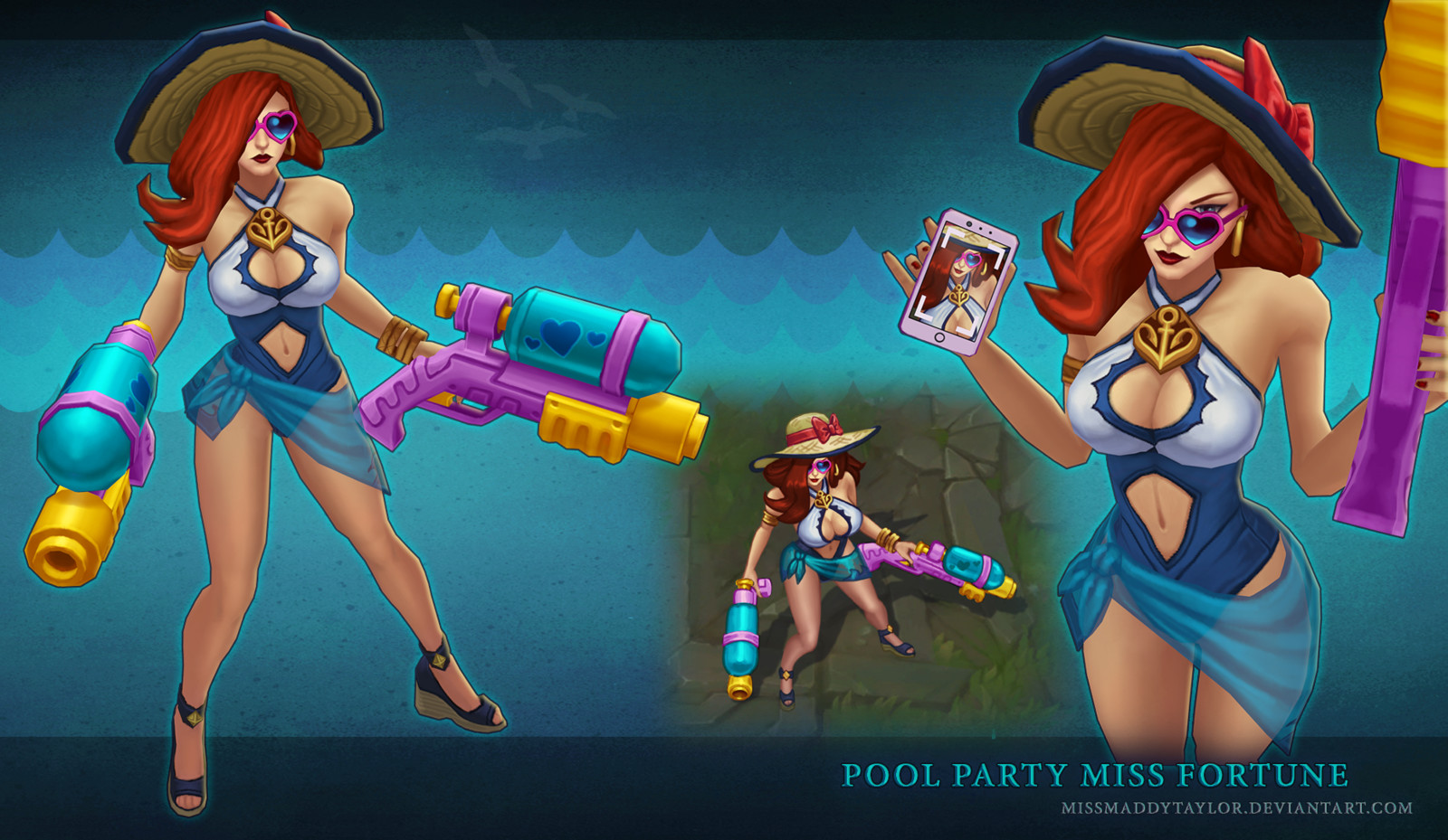 Artstation Pool Party Miss Fortune Maddy Taylor Kenyon