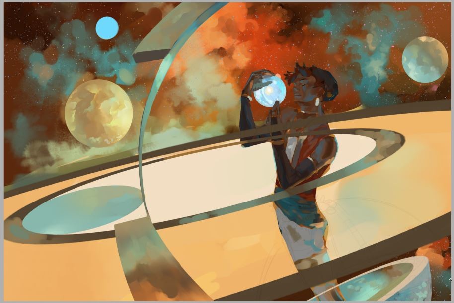 7. disabled sketch (for now) worked on planets and stuff in the bg