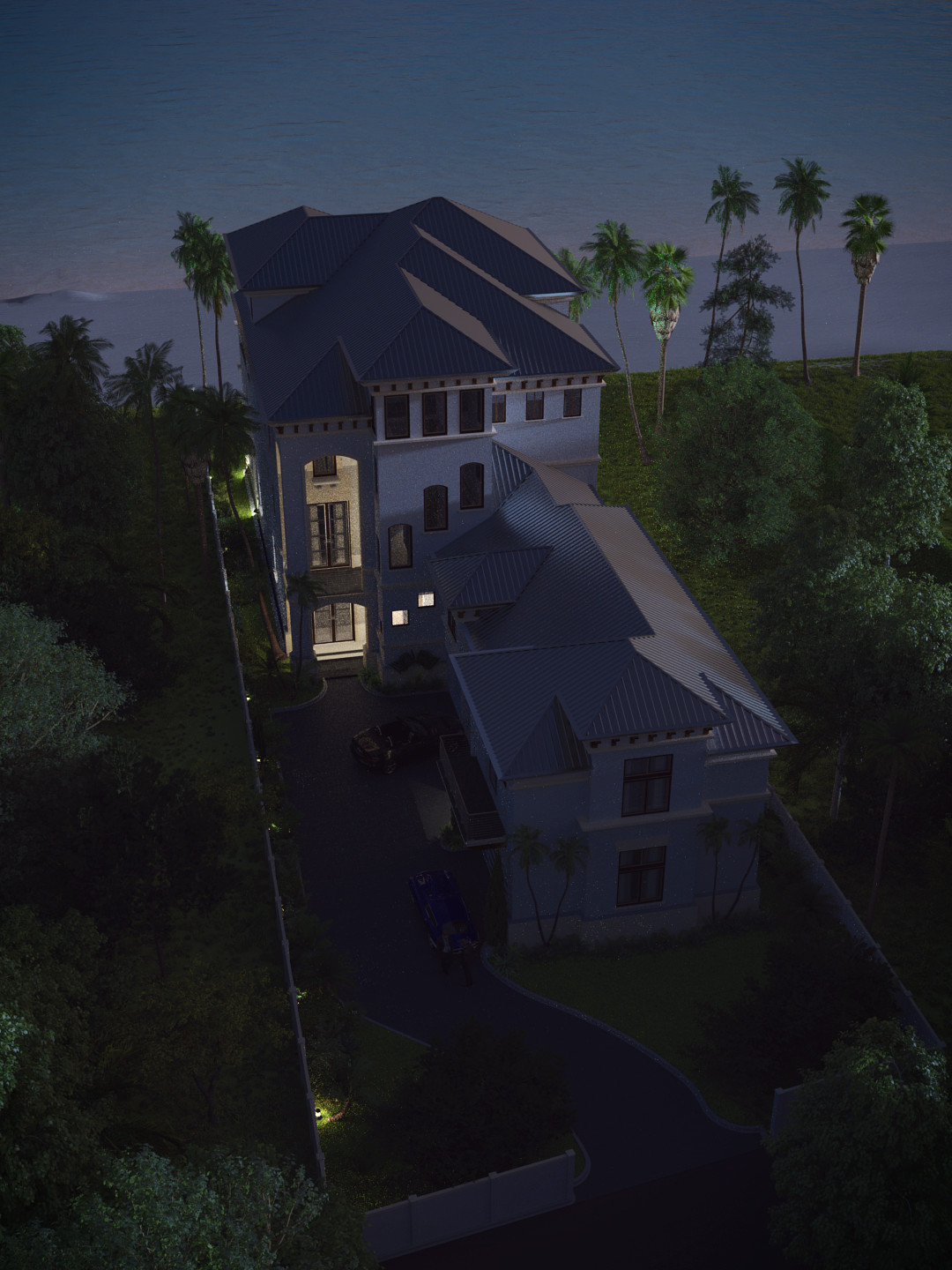 SketchUp + Thea Render 
Seagrove Beach House:
Ariel Vertical 4-3 Night A Lumina x3 Bob
1080 × 1440 Presto MC Bucket 