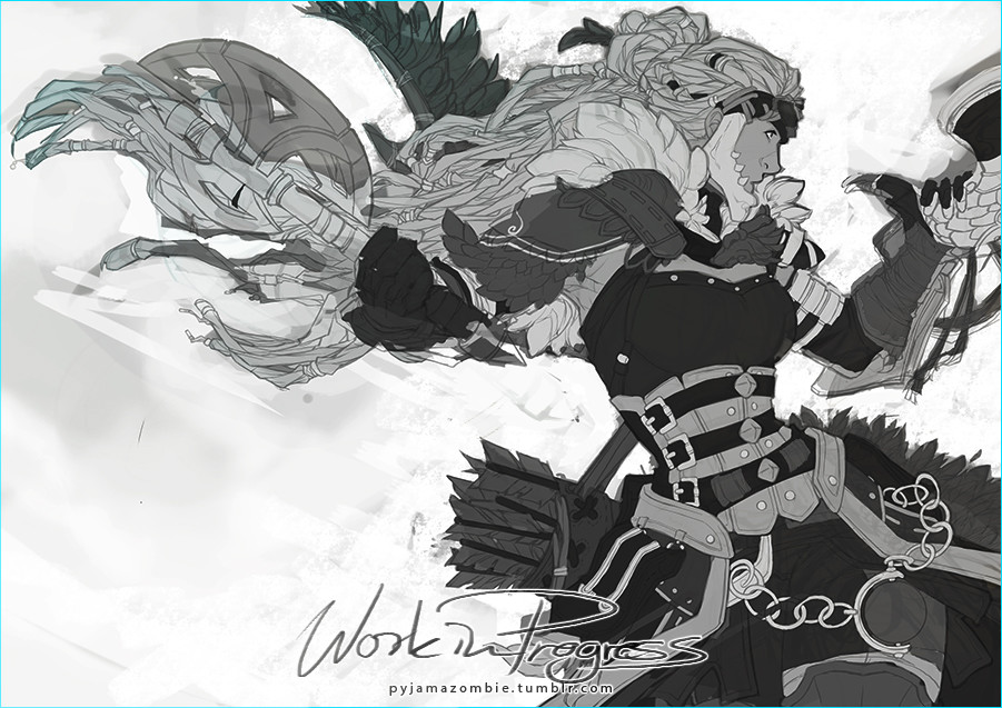 LineArt mostly done. Still with the old Bow tho...