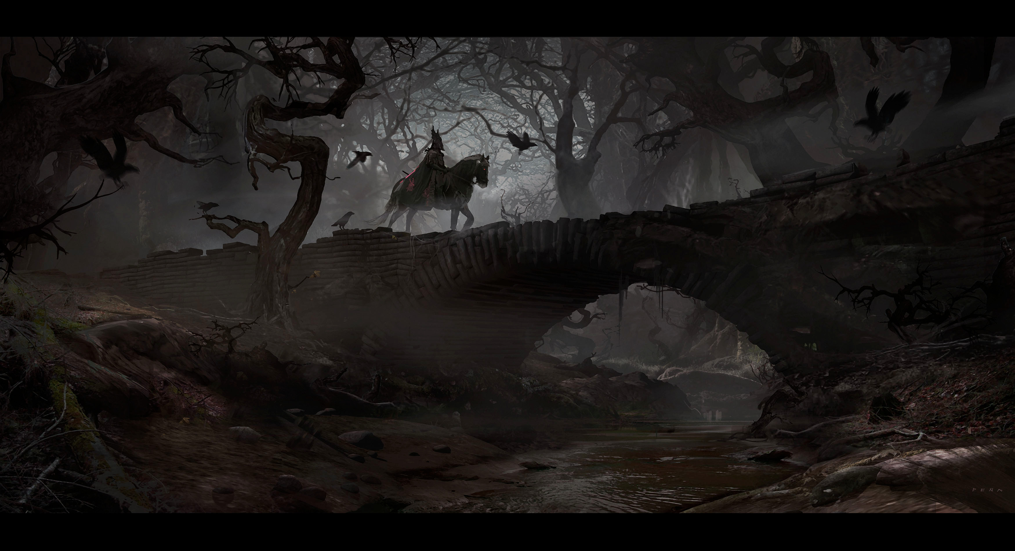 безголовый всадник. лощина теней. ведьмин лес франция. лощина теней. лес призраков.