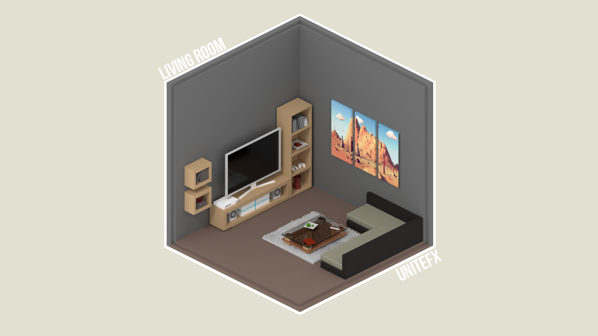 Artstation Low Poly Isometric Rooms Timo Svensson