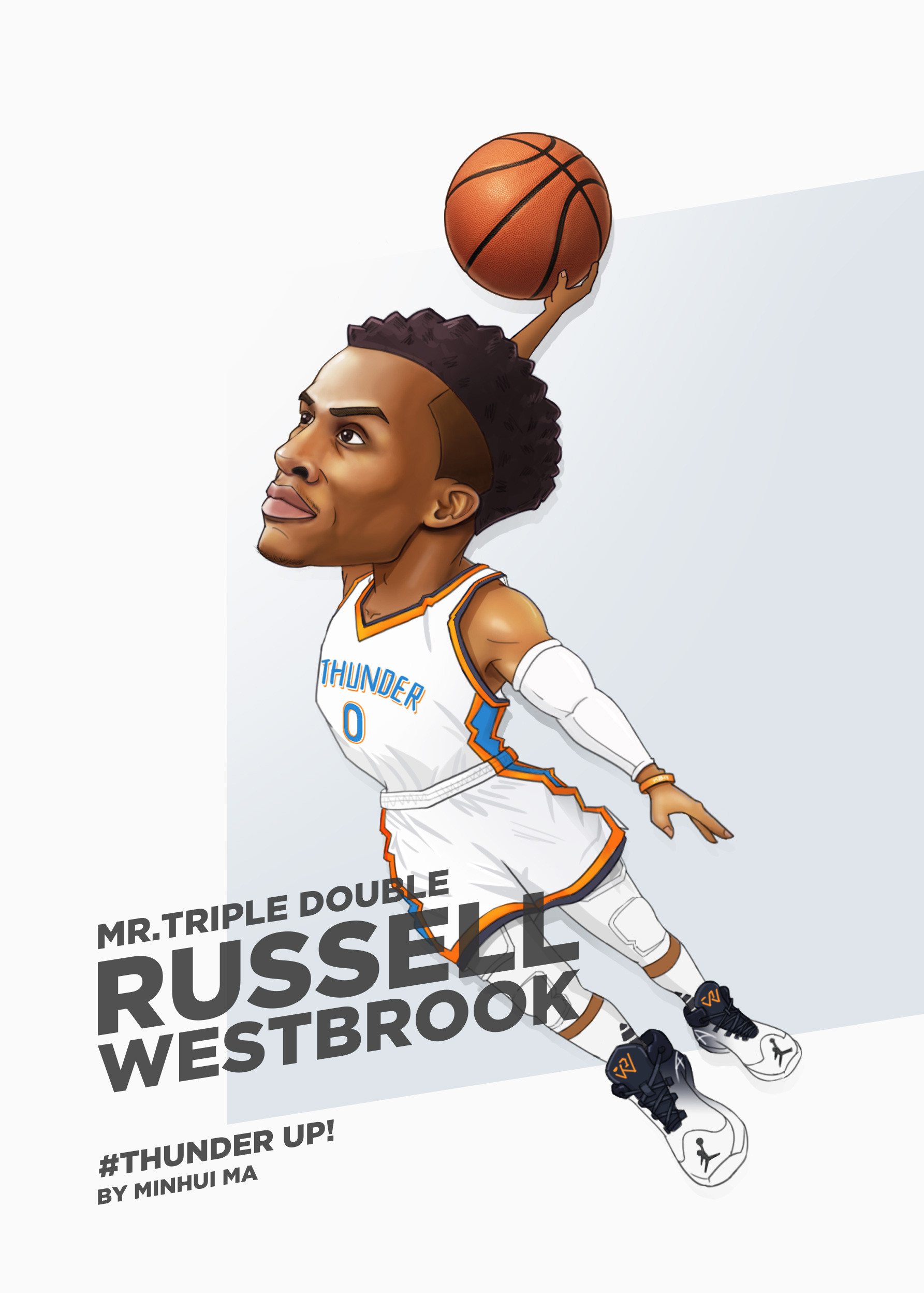 Artstation Okc Superstar Russell Westbrook Minhui Ma