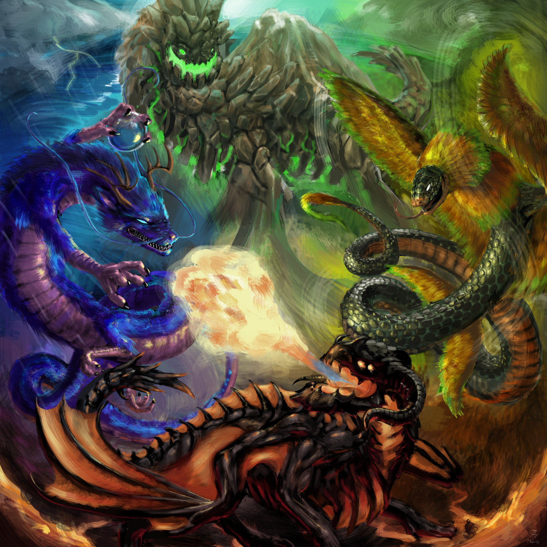 ArtStation Dragons on Earth