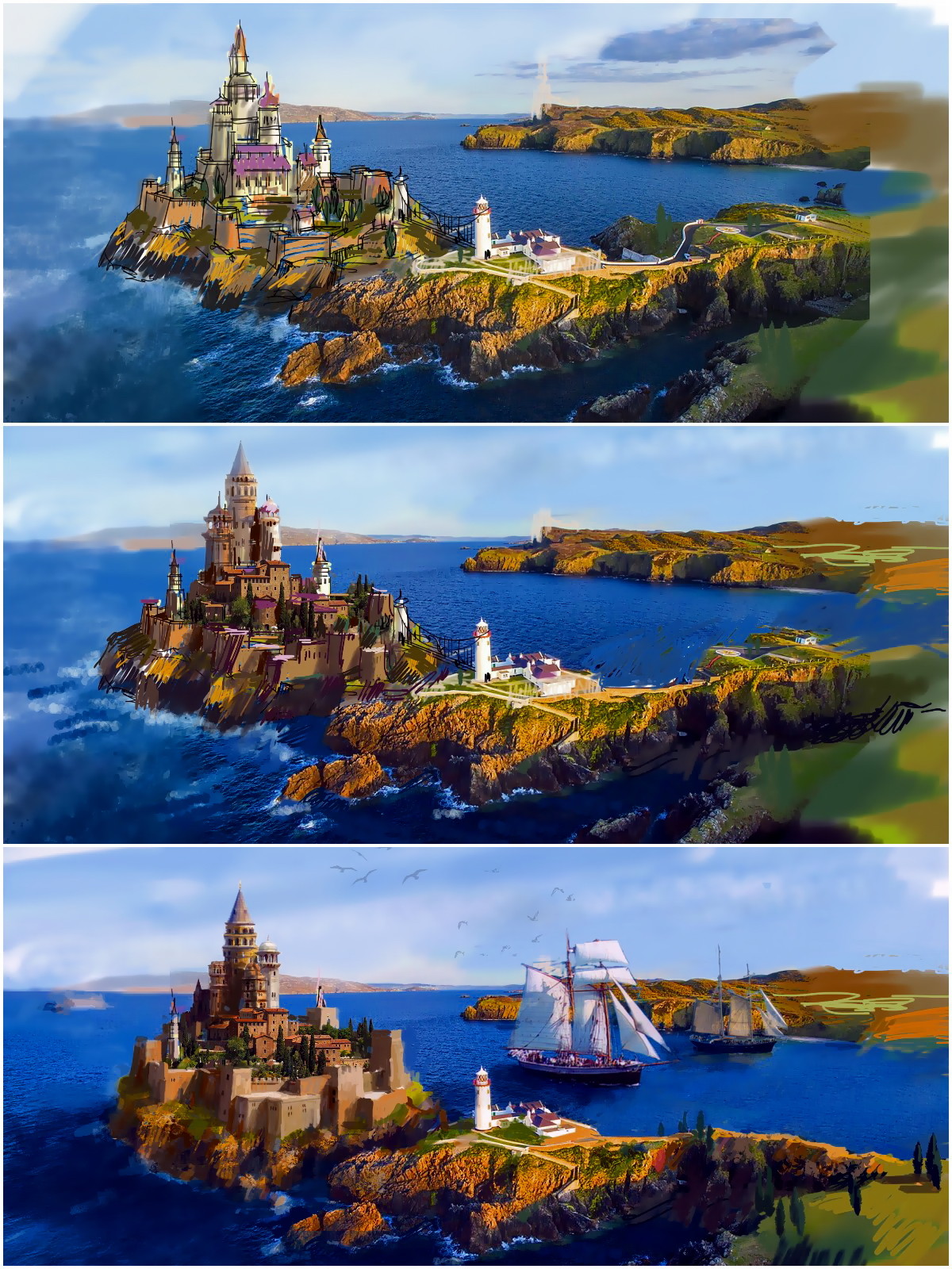 ArtStation - Castle painting